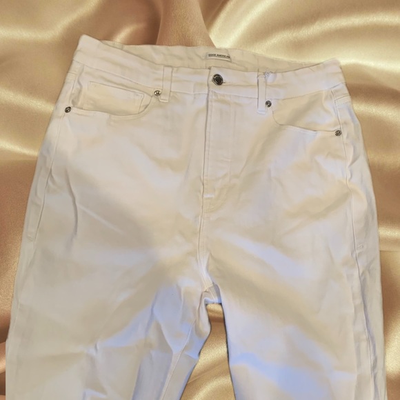 GOOD AMERICAN white raw hem good legs jeans - Picture 3 of 8